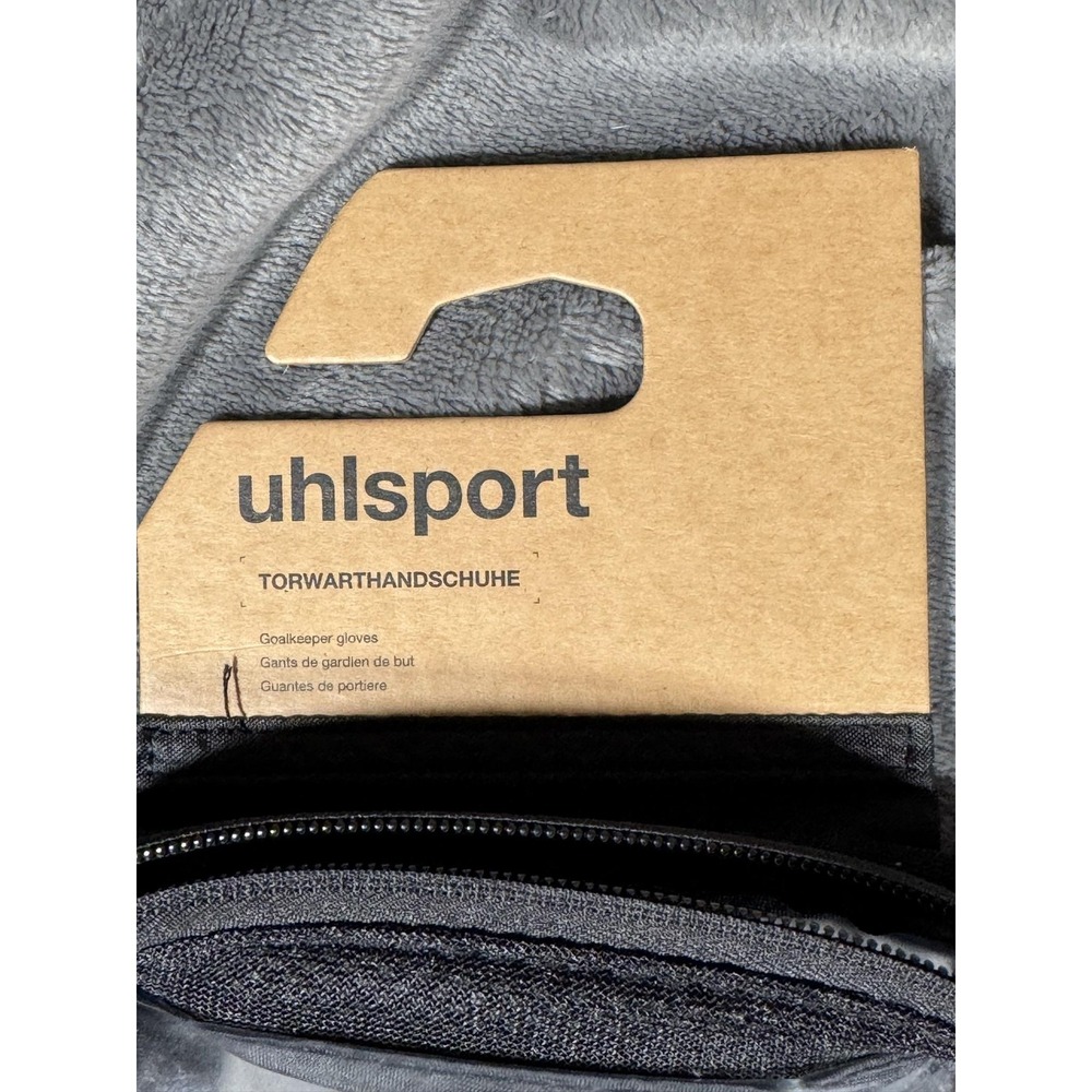 Uhlsport Goalkeeper Gloves Mens Size 9 White Absolutgrip Half Negative Soccer - Picture 6 of 14